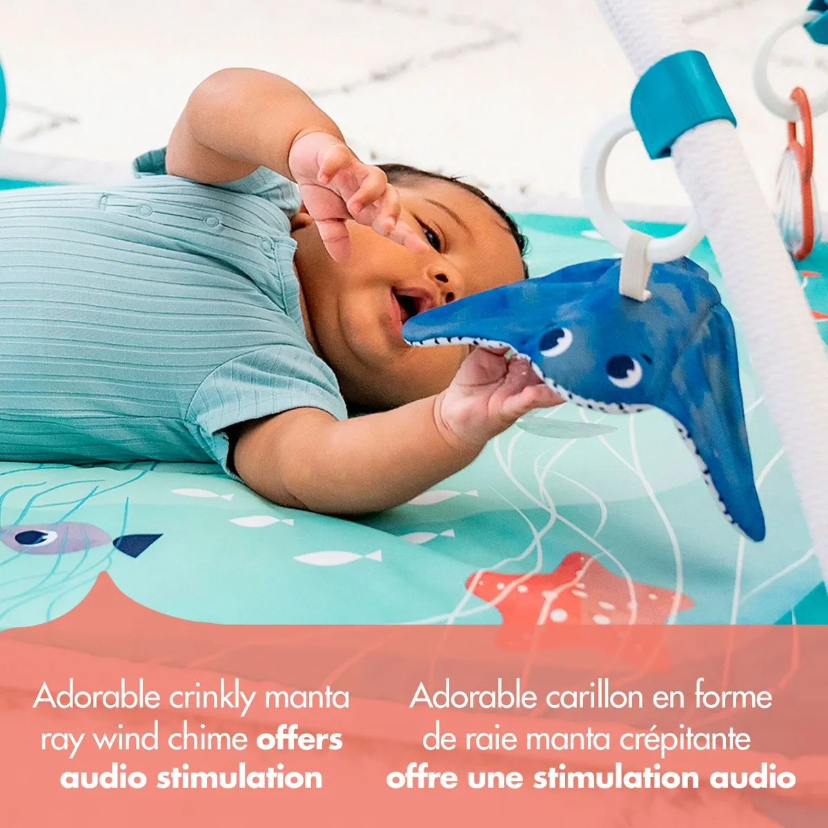 Tiny Love Tapis d'Activité Deluxe 2-en-1 - Treasure the Ocean