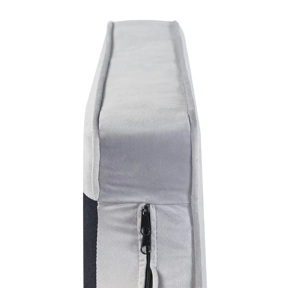 ALLIER - Chaise longue - Grijs - Rechterzijde - Fluweel