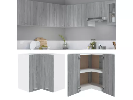 Armoire d'angle suspendue 
