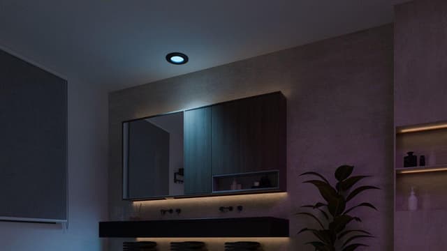 Philips Hue WCA Slim lille indbygget LED-lampe (sort)