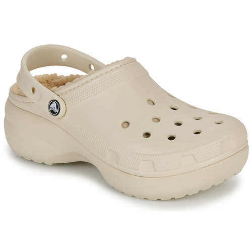 Crocs - Classic Platform Lined Clog W - Beige