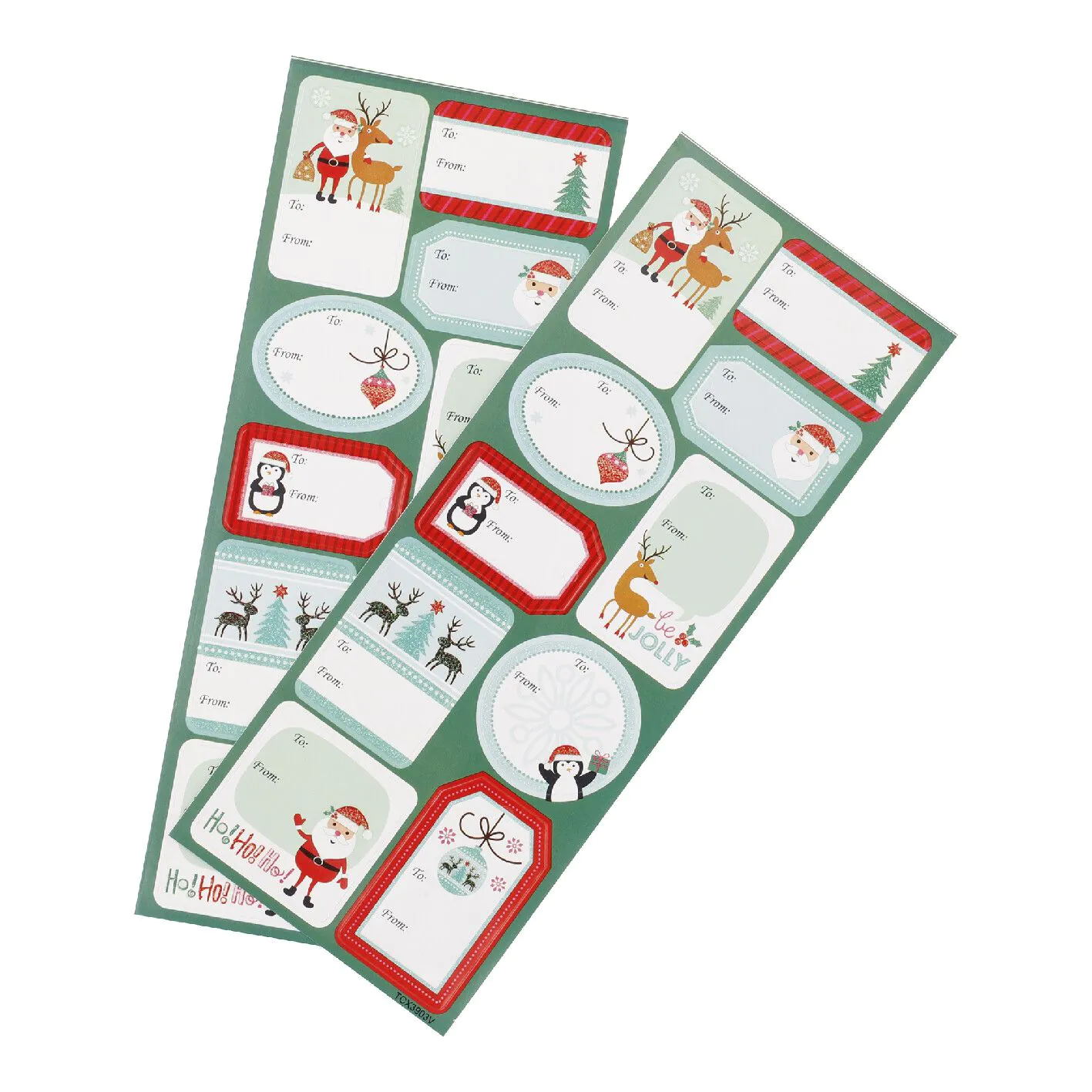 Sticker-Set Xmas, Santa/grün