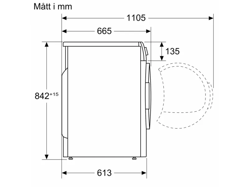 Bosch Serie | 6 WTU876IHSN - Tørremaskine - Wi-Fi - bredde: 59.8 cm - dybde: 66.5 cm - højde: 84.2 cm - frontbetjening - hvid