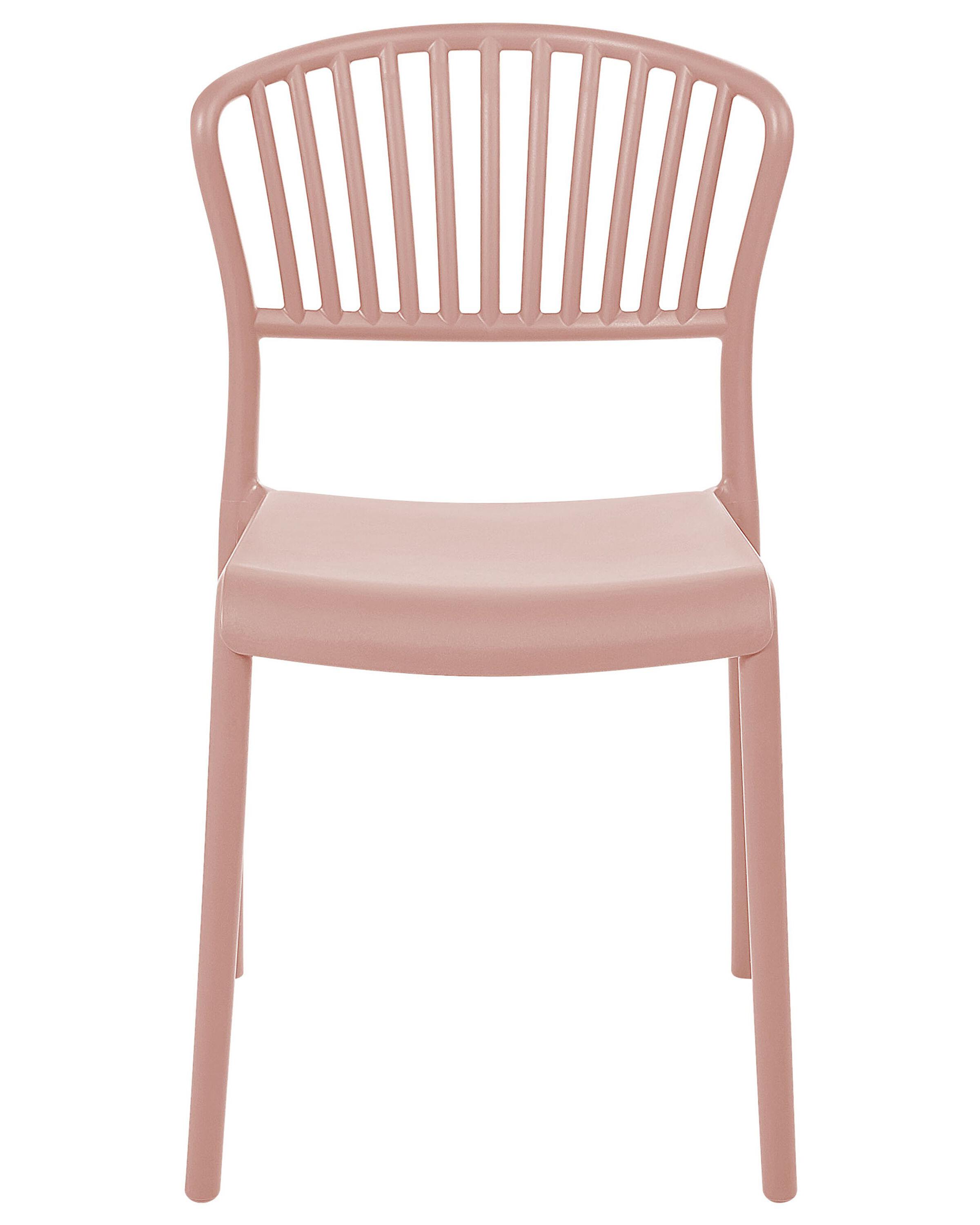 Set van 4 tuinstoelen GELA Pastelroze