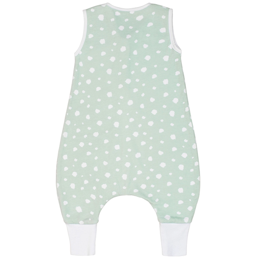 emma & noah Schlafsack mit Füßen Punkte Mint