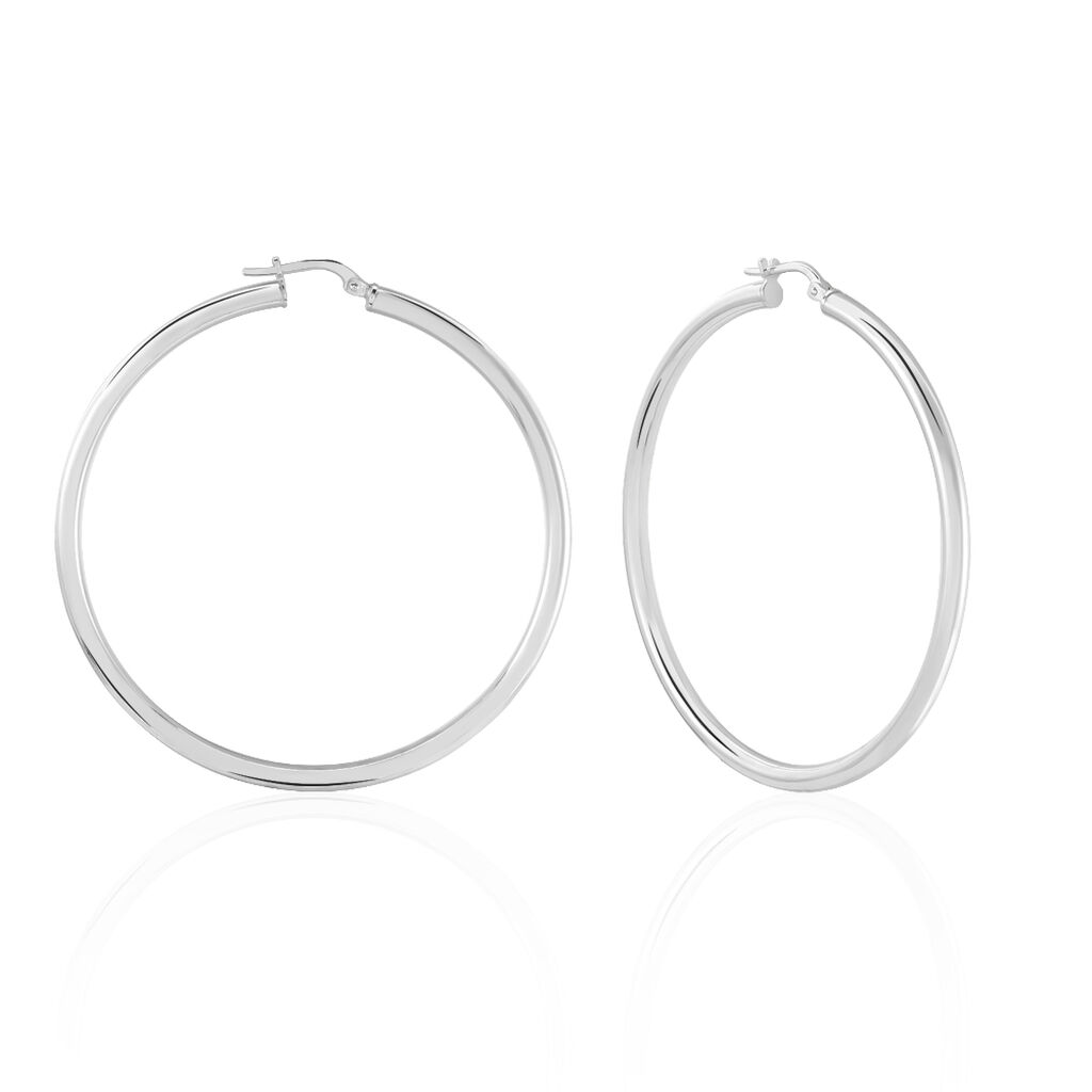 Créoles Argent Blanc Anne