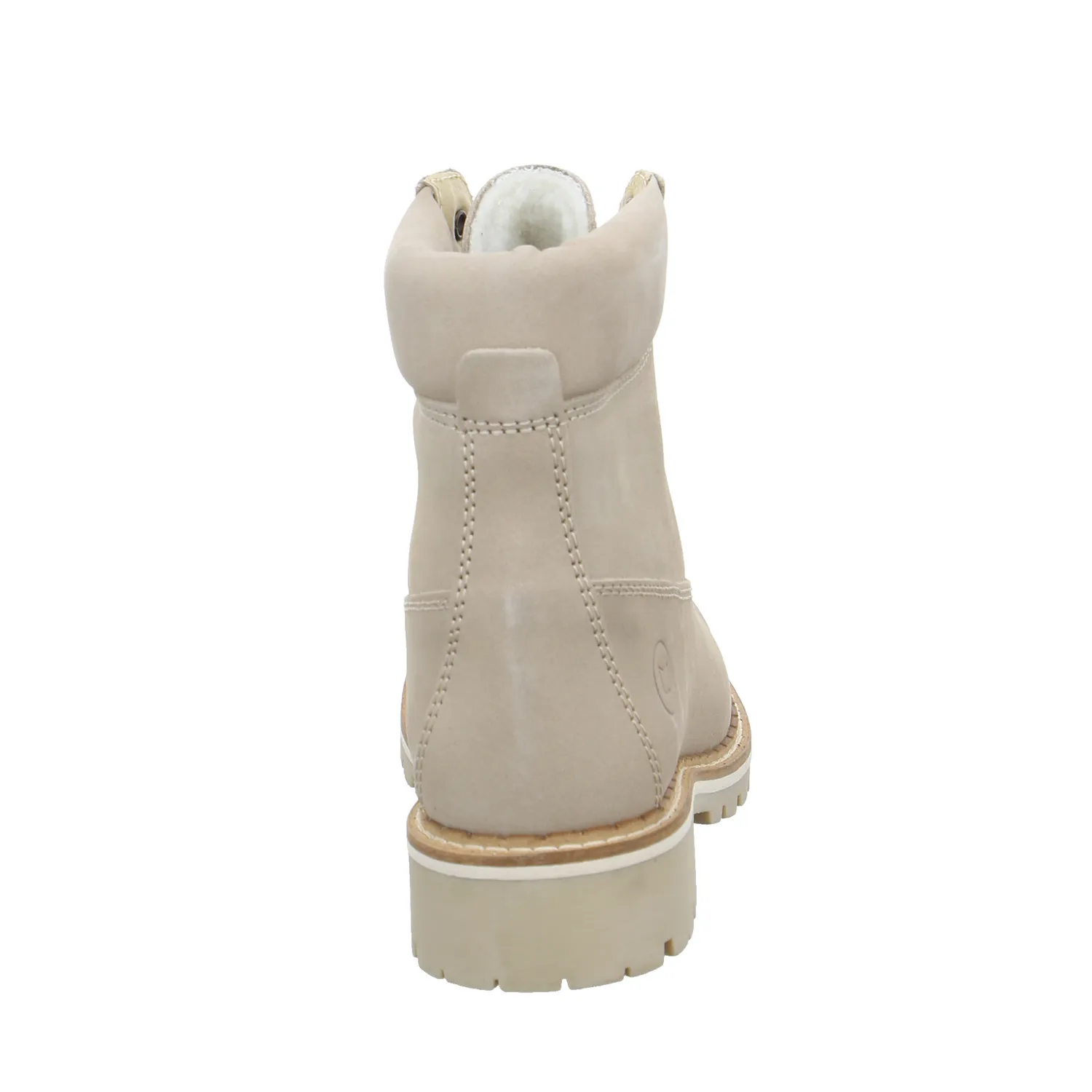 SCHUHENGEL Boot Beige Leder  mit Wollfutter