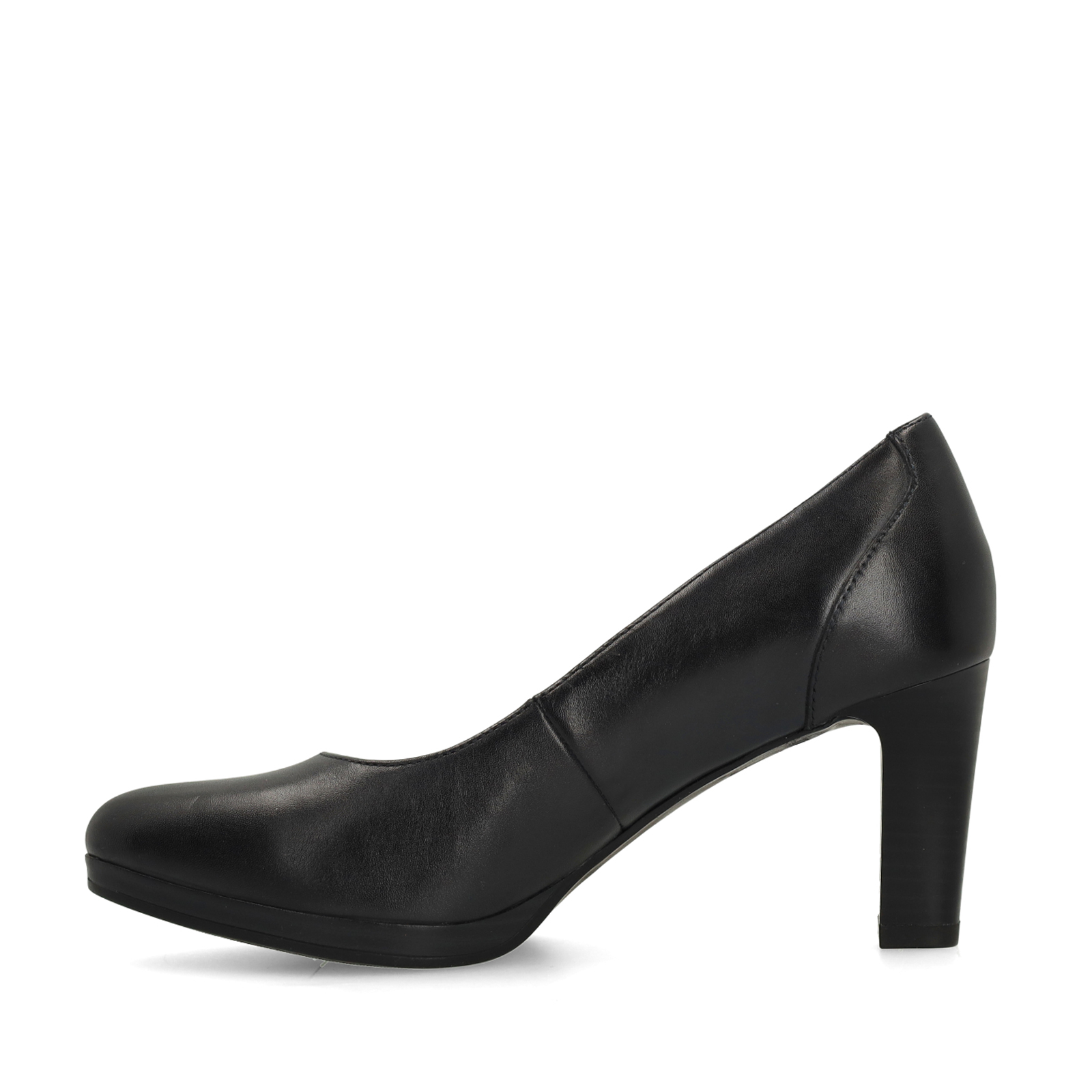 Donkerblauwe leren pumps