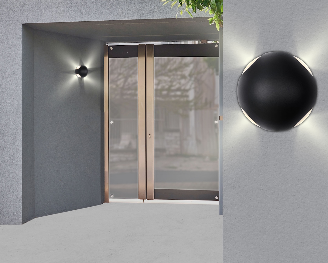 GLOBO LED Außenwandleuchte SLICE 11 cm schwarz