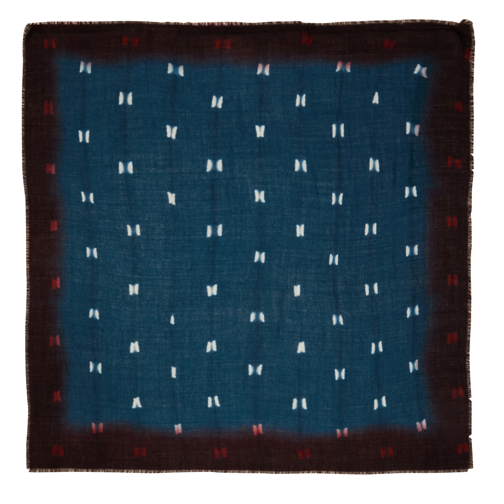 N°746 - Foulard en laine | Bleu