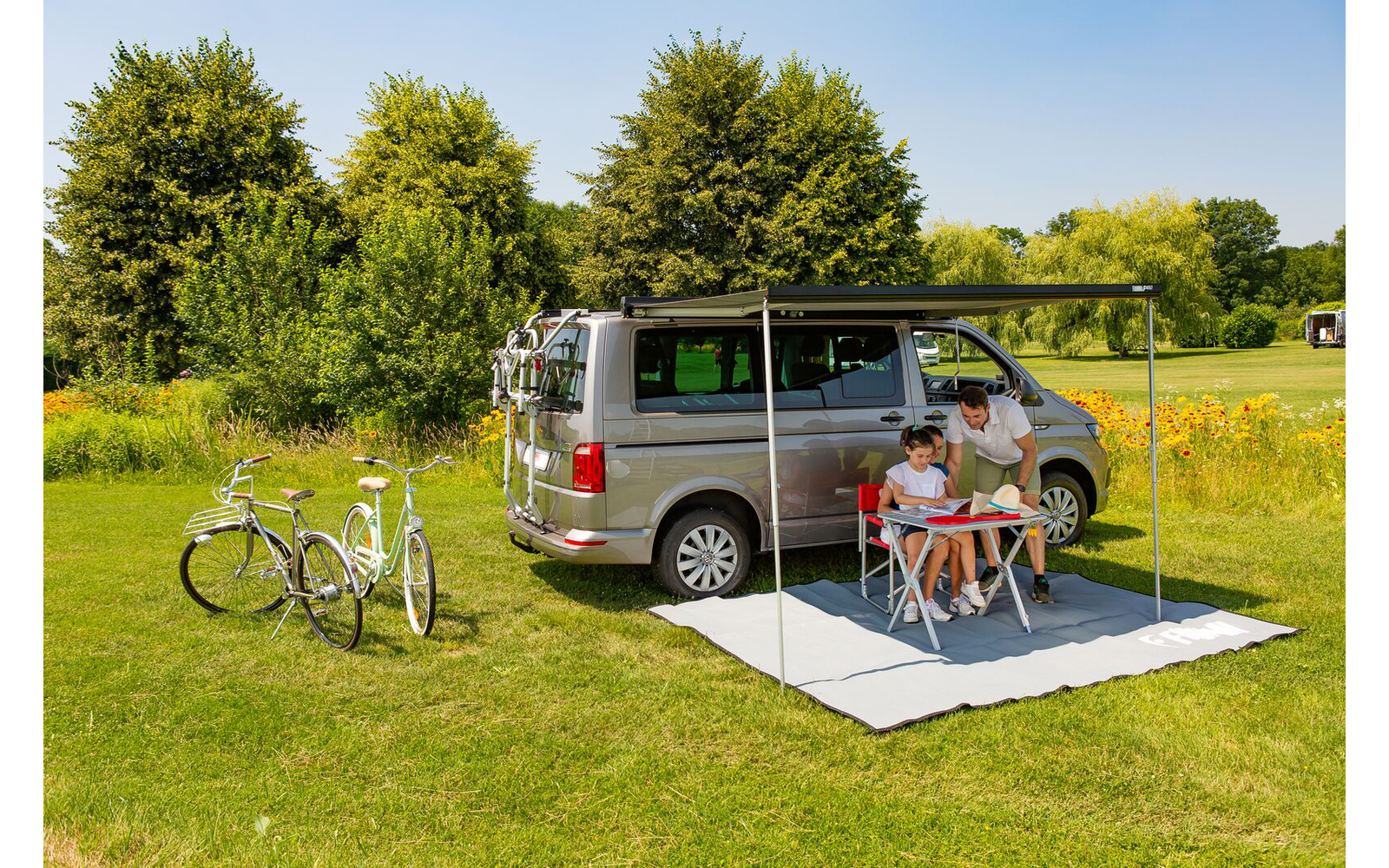 Fiamma Wandmarkise F45s PSA 260 cm für PSA-Vans (Deep Black / Royal Grey)