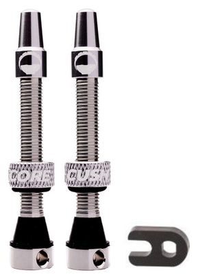 Valves Tubeless CushCore 55 mm Argent