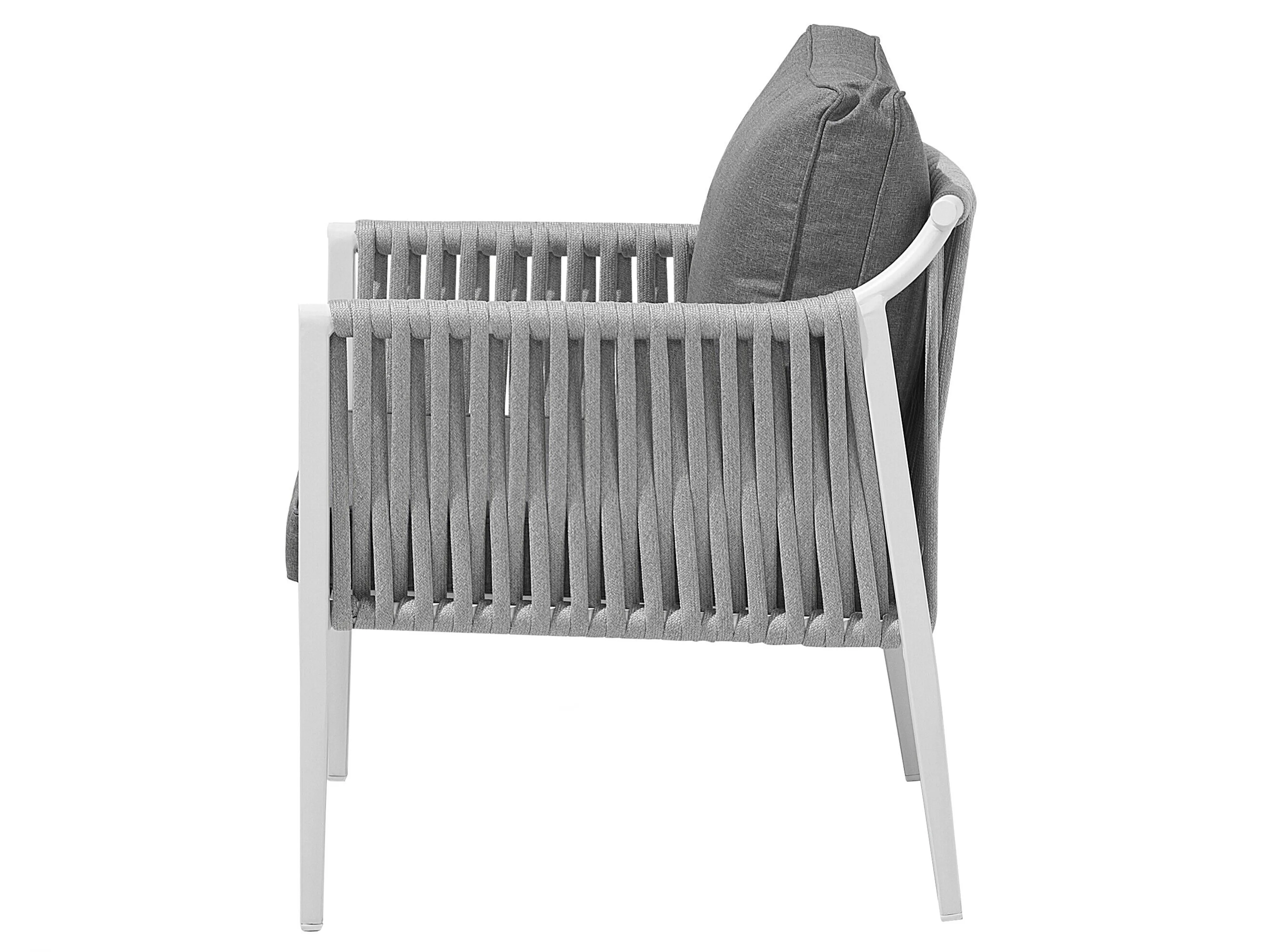 Loungeset met tafel 4-zits LATINA Metaal Grijs