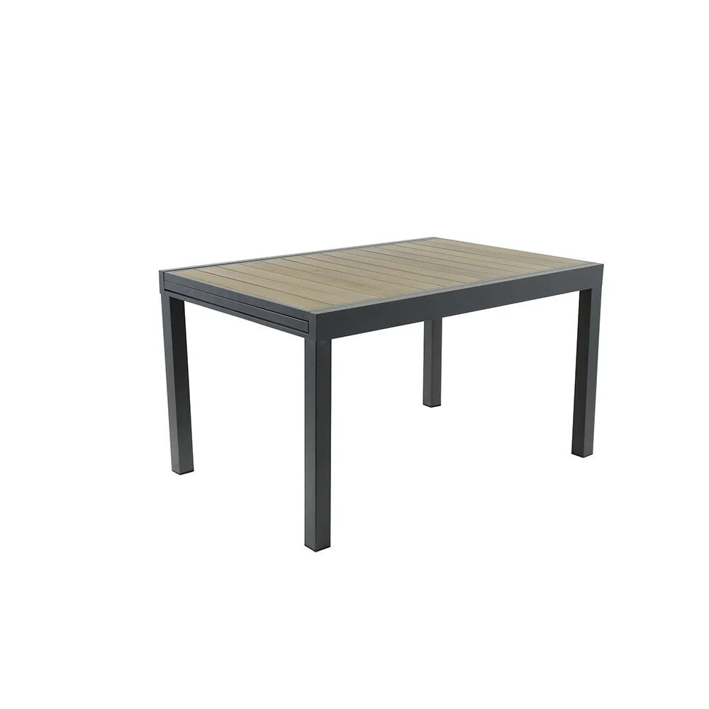 Table de jardin extensible Bali 6-10 personnes aluminium et bois