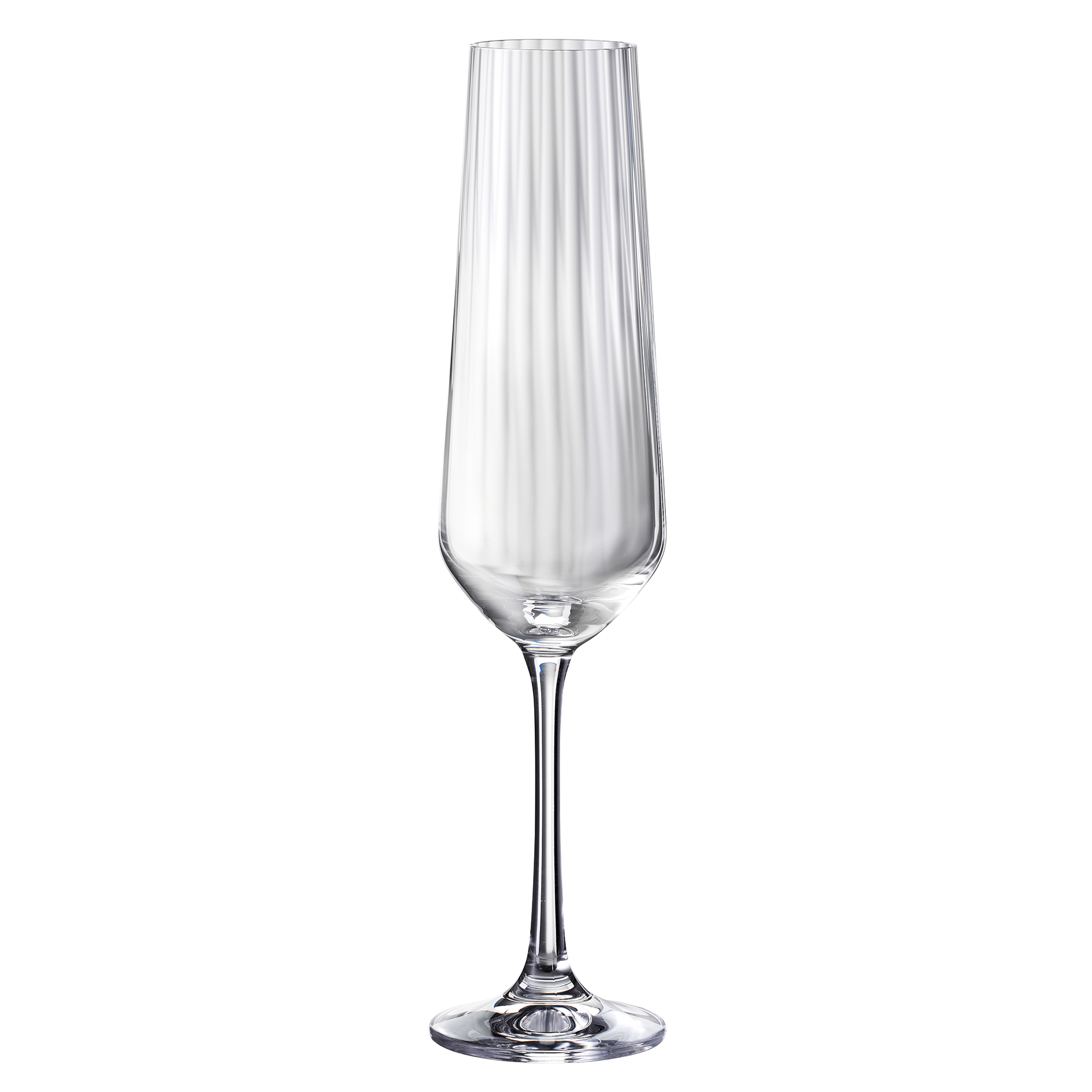 Sektkelch - klar - welliges Kristallglas - 200 ml