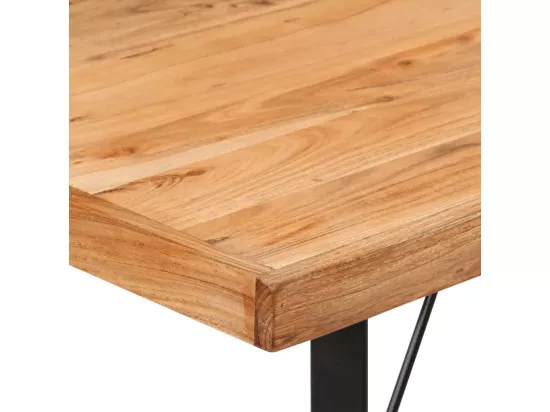 Table de bar 110x55x107 cm bois massif d'acacia et fer