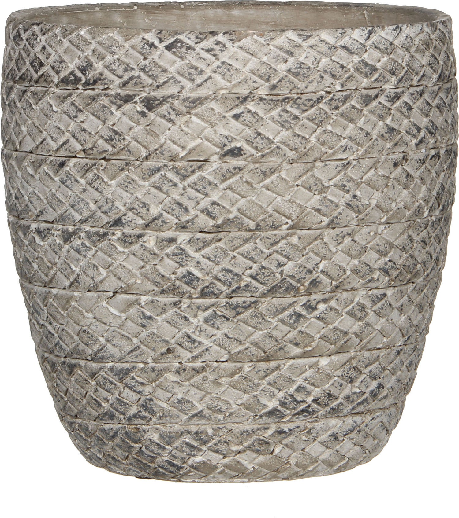 Mica Decorations pot Alma rond D 21,5 H 21 cm lichtgrijs