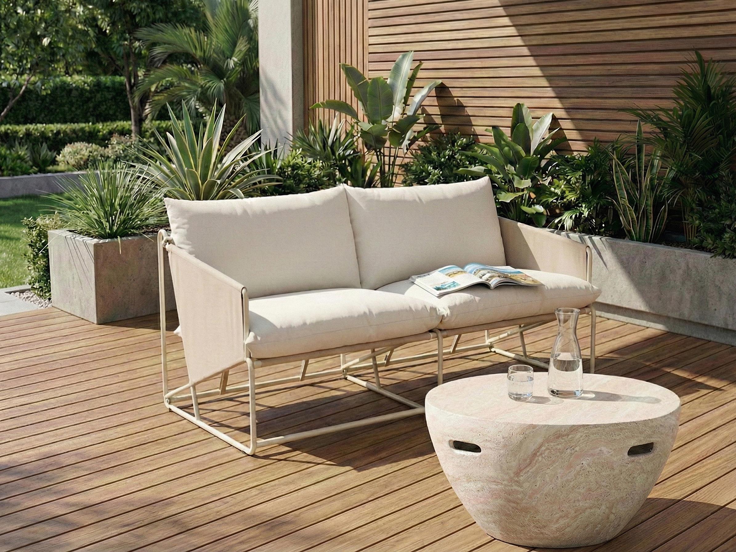 Tuin loungebank 2-zits PONTE Metaal Taupe