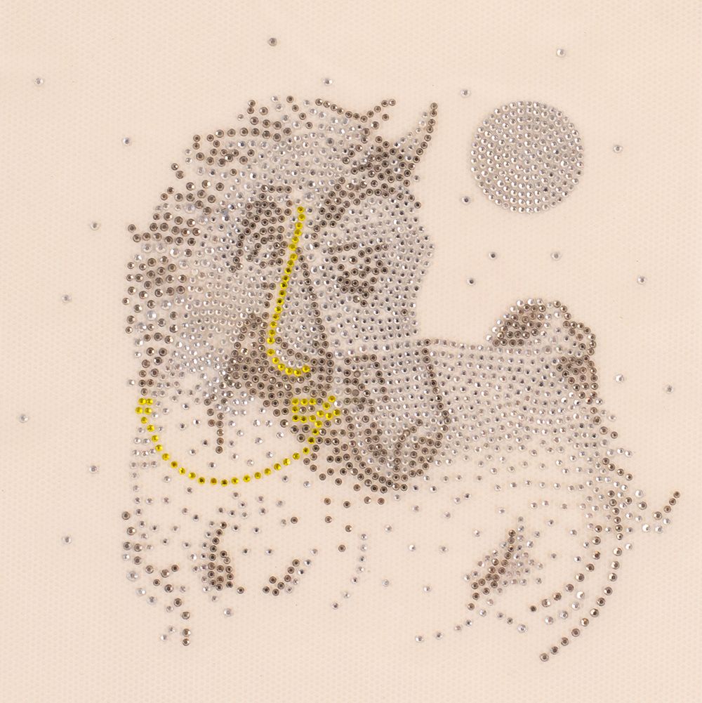 Glitter transfer Silver horse