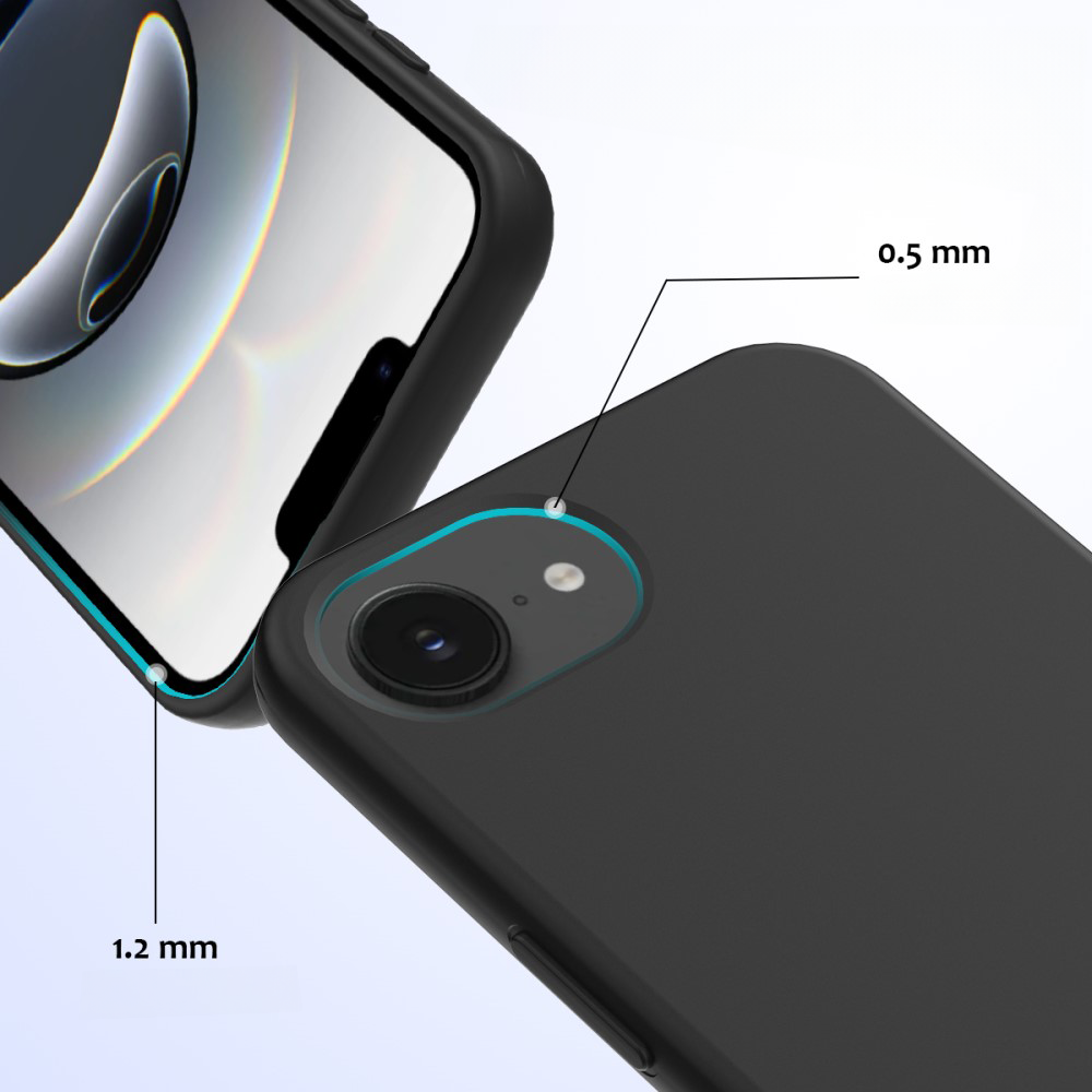 iPhone 16e Silikon Case Hülle - Dunkelrot