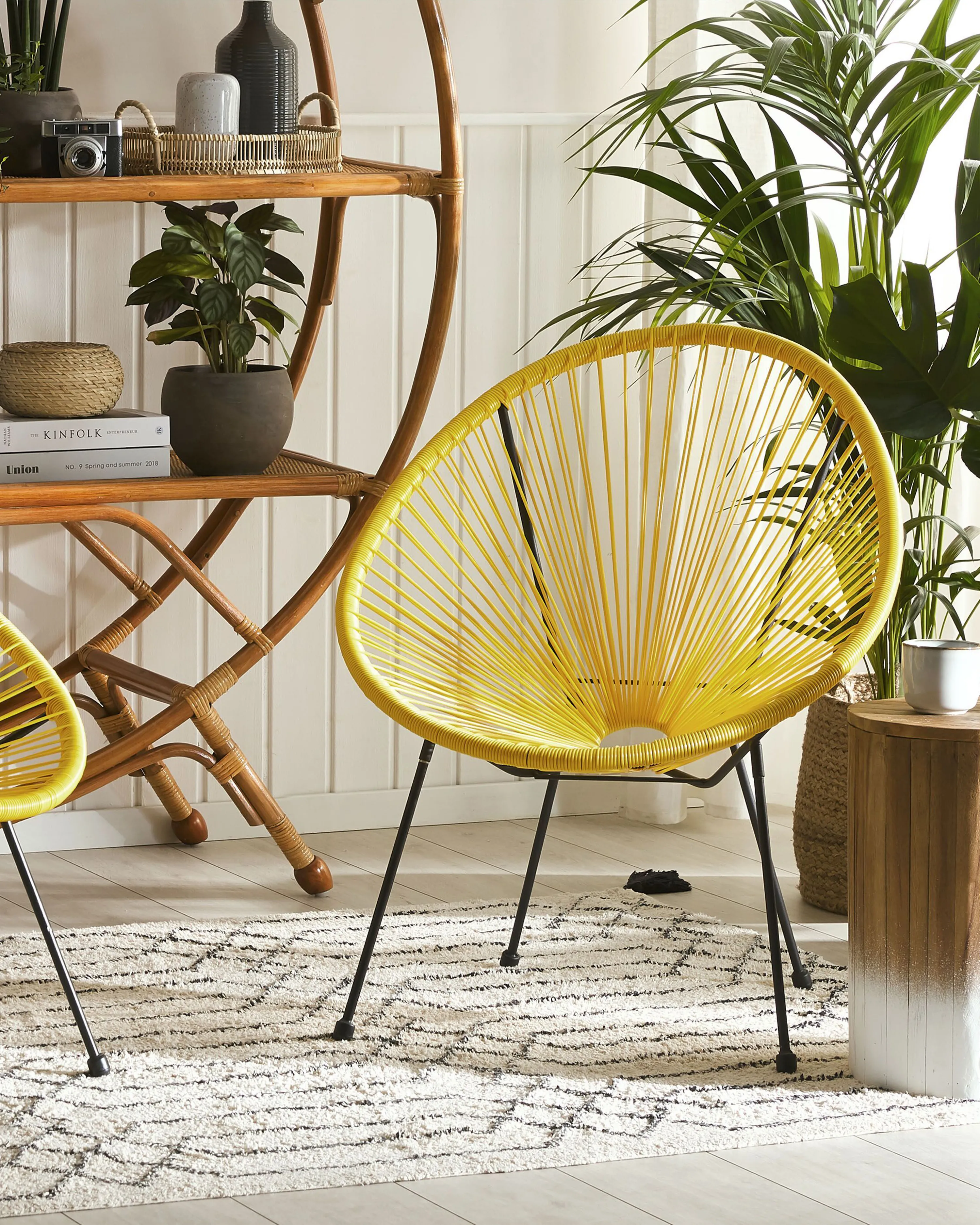 Set van 2 tuinstoelen ACAPULCO II PE rotan Geel