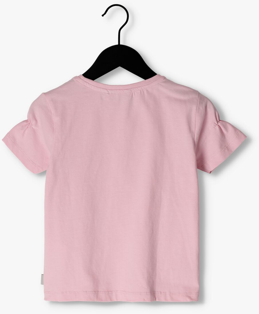 MOODSTREET roze moodstreet t-shirt t-shirt with fancy sleeve and embroidery