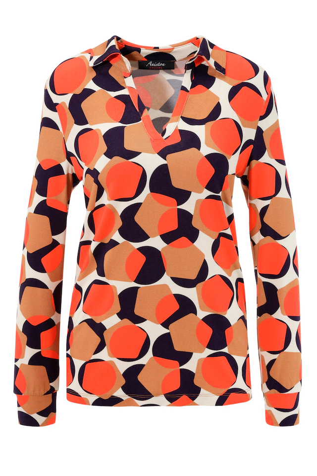 Aniston CASUAL Shirtbluse , mit trendigem Retro-Muster - jedes Teil ein Unikat
