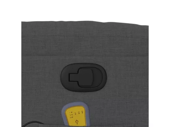 Fauteuil massant inclinable Gris foncé Tissu