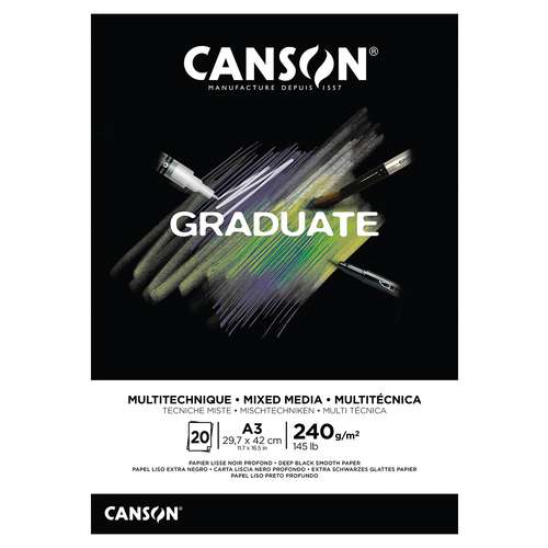 CANSON® Graduate Mixed Media Black Block