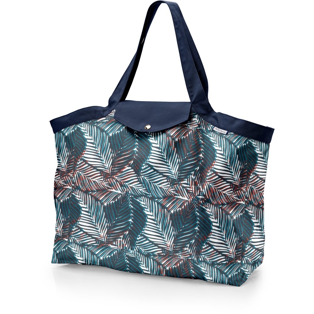 Grand Sac Cabas En Tissu Feuillage Marine