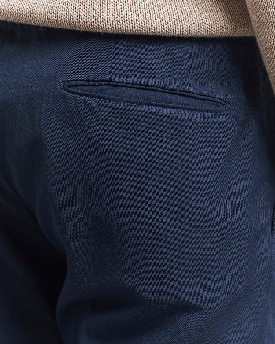 Incotex Slim Fit Chinolino Trousers Navy