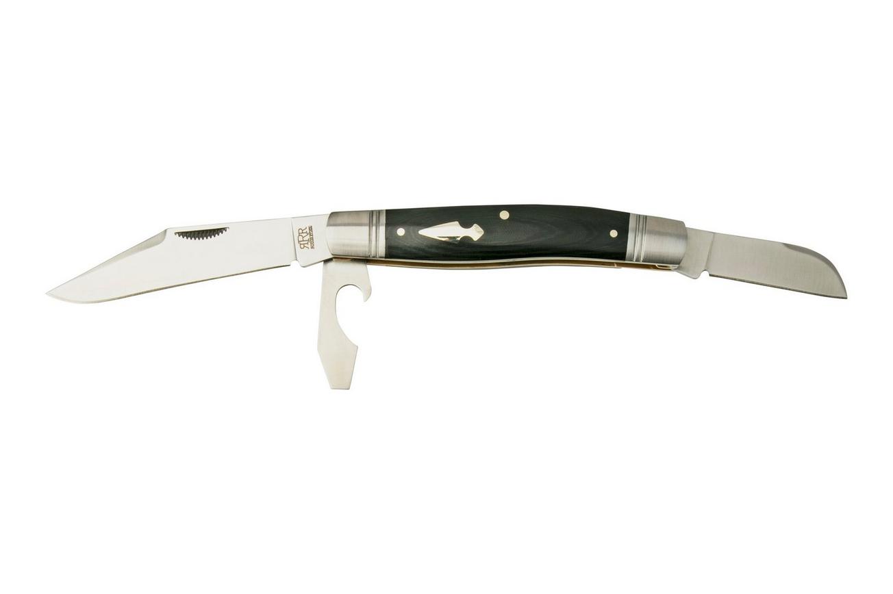 Rough Ryder Reserve Common Stock D2 Black Micarta, RRR008 slipjoint zakmes
