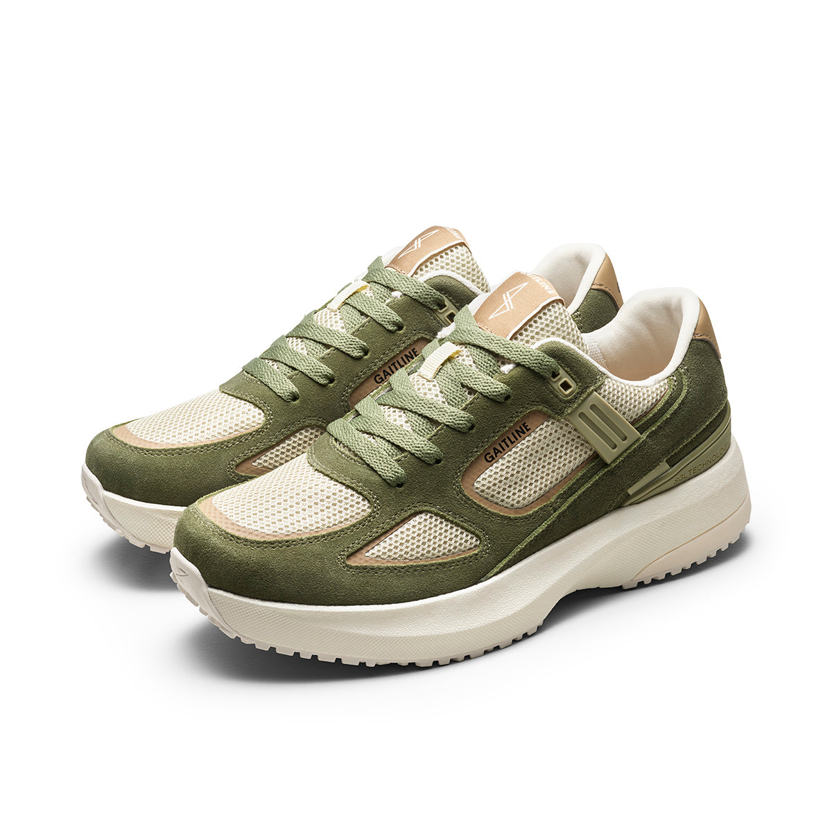 Nova Lite Klassisk retrosneaker med skinndetaljer