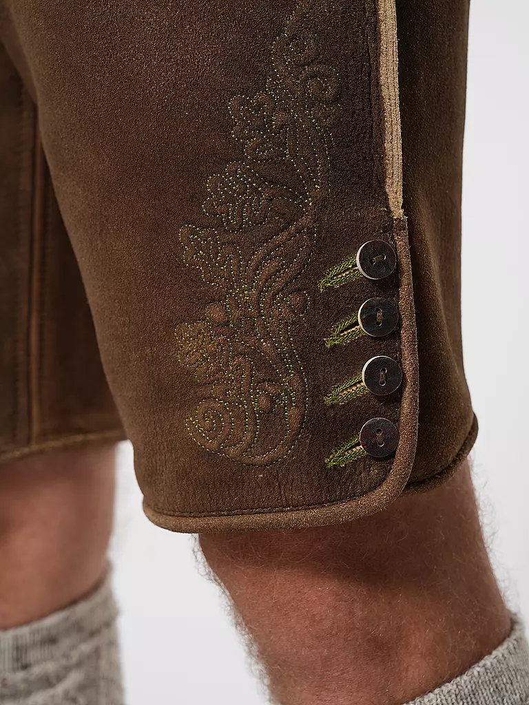 GWEIH & SILK Trachten Lederhose Vitus camel