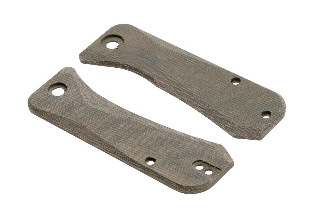 Flytanium Banter 1288 Groove Green Canvas Micarta Scales