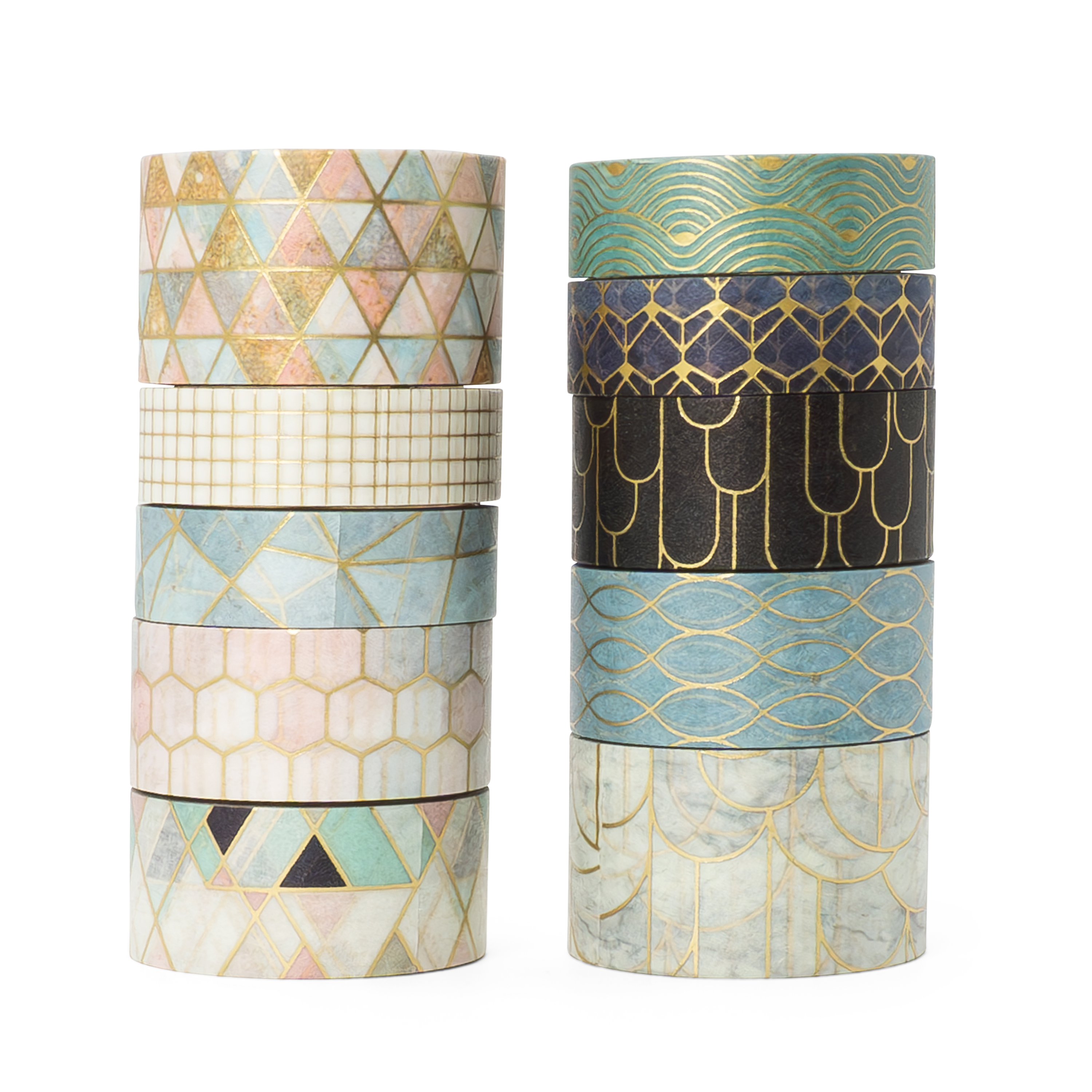 (10er Set) Washi Tape Deko Klebeband Bastel Masking Tape - Triangle