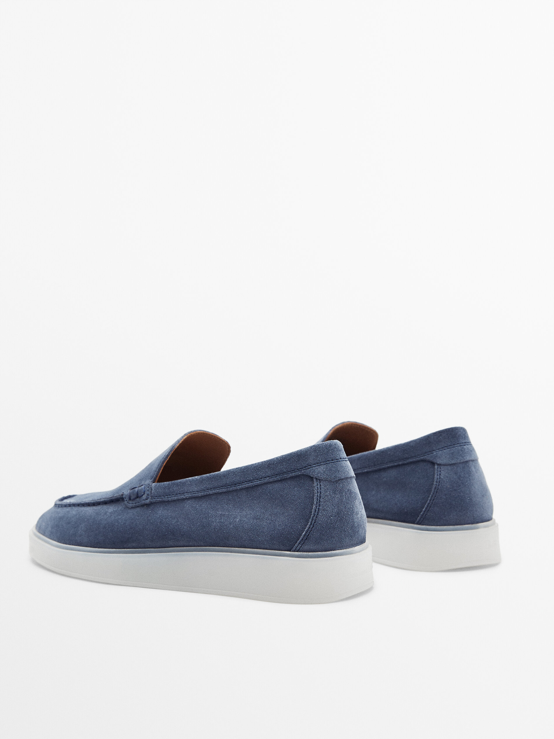 Mocassim de serragem translúcida para chão - Azul lavado