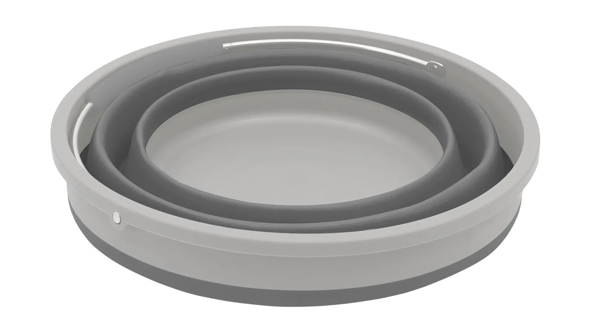 Collaps runder Eimer mit Deckel Grey Mist