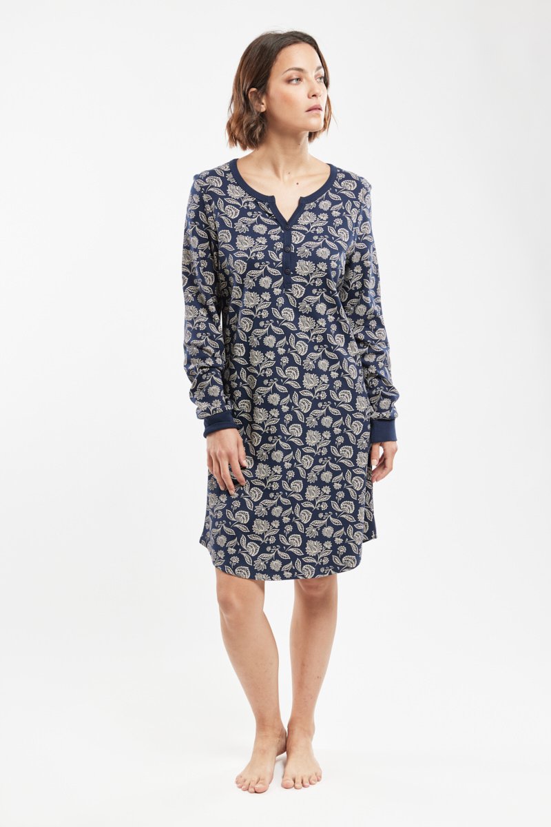 Chemise de nuit imprimée - coton