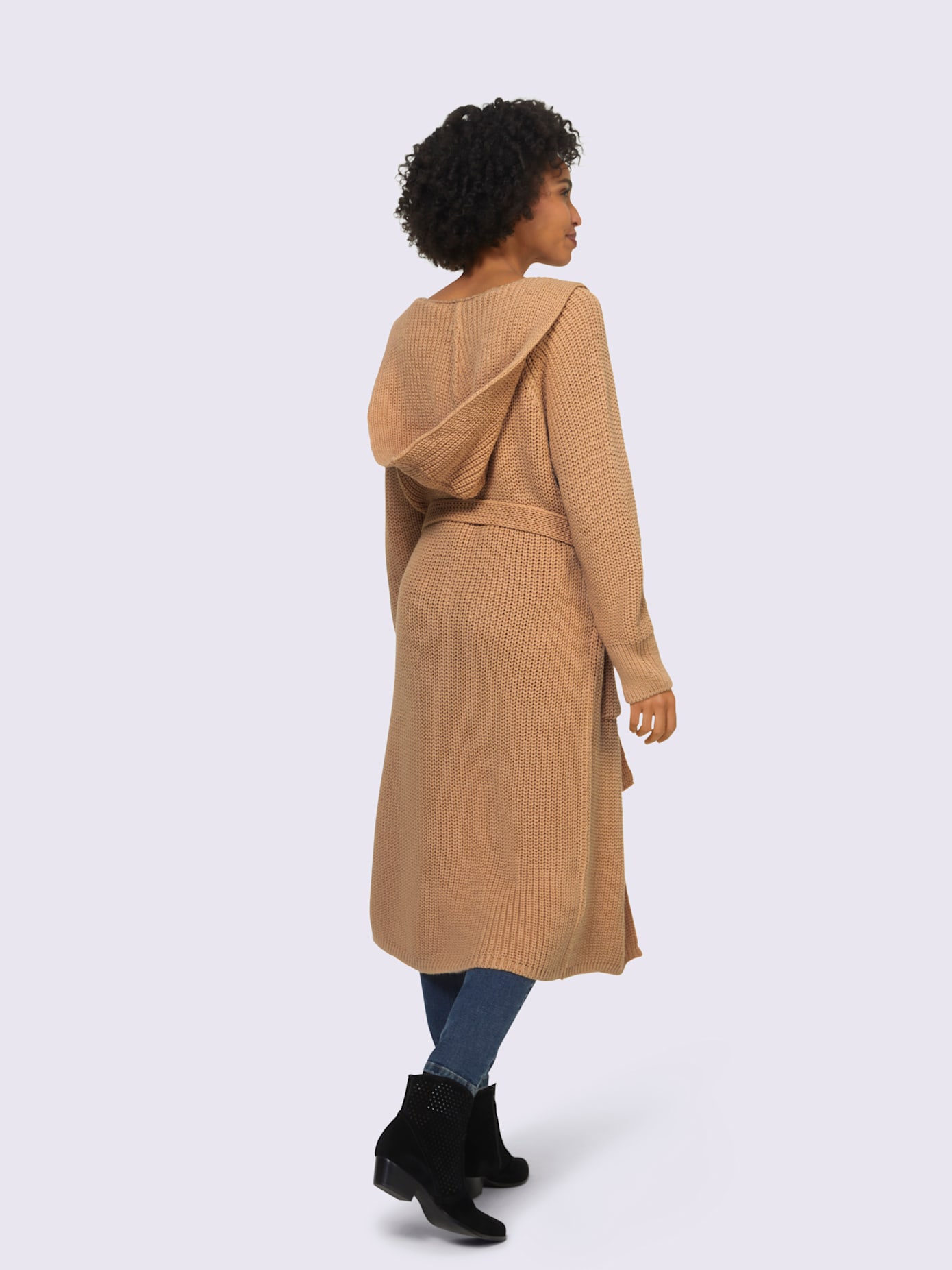 Manteau en tricot grosse maille douce