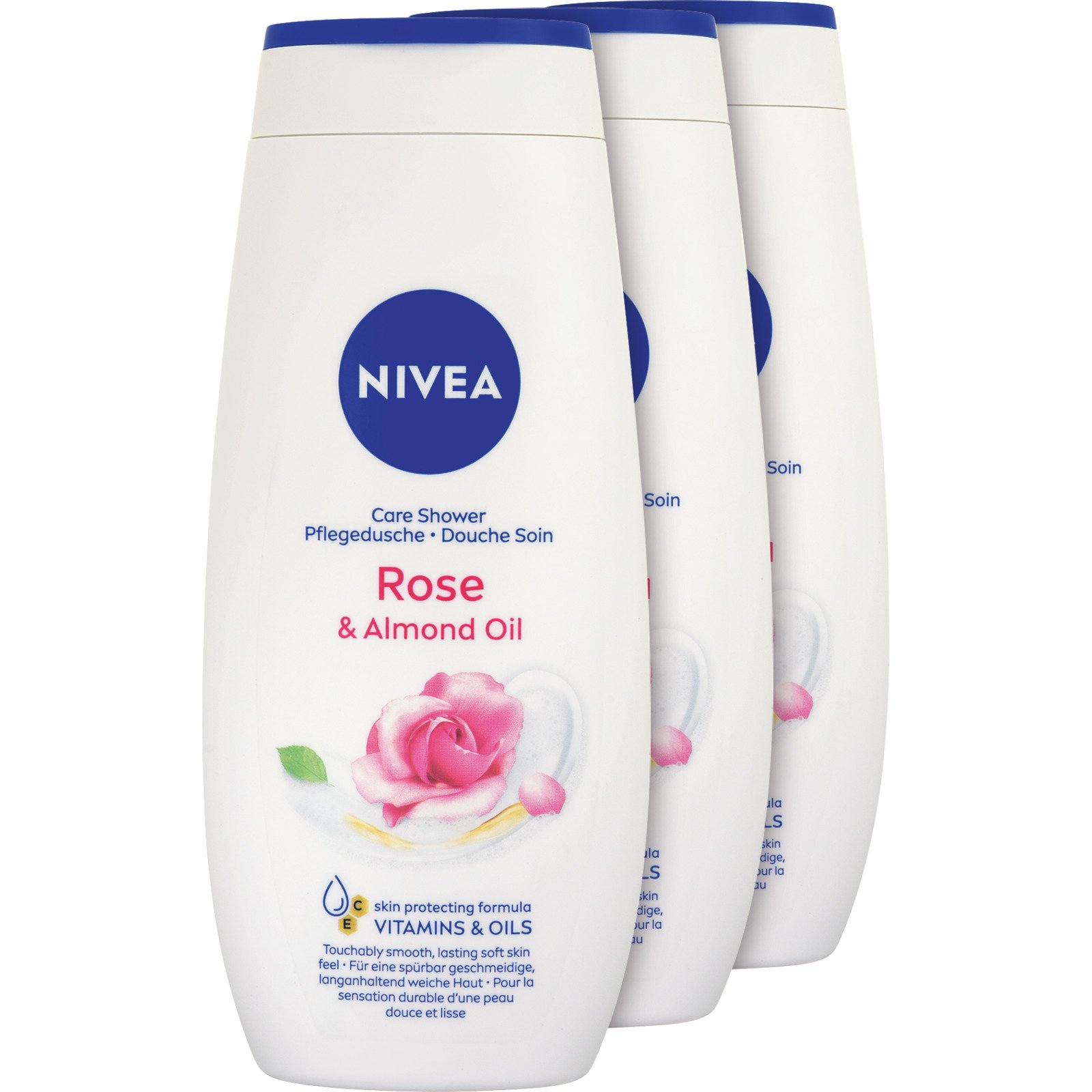 Nivea Pflegedusche Rose & Almond Oil 3 x 250 ml
