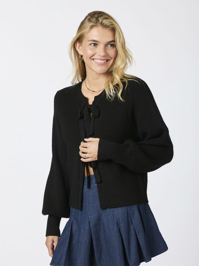 Neo Noir Muscado Knit Cardigan Black
