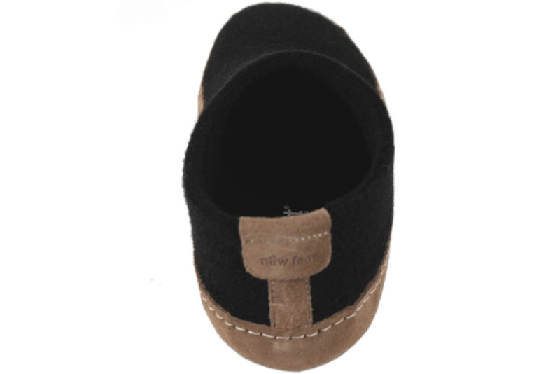 NEW FEET SORT HJEMMESKO I ULDFILT