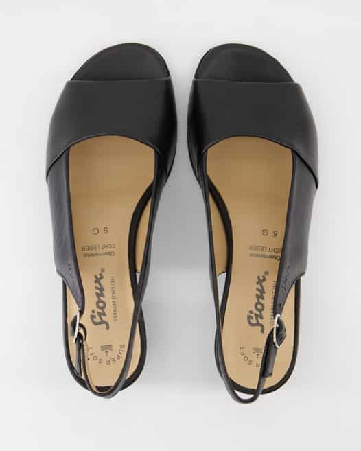 Sioux Zippora Sandalen in Schwarz