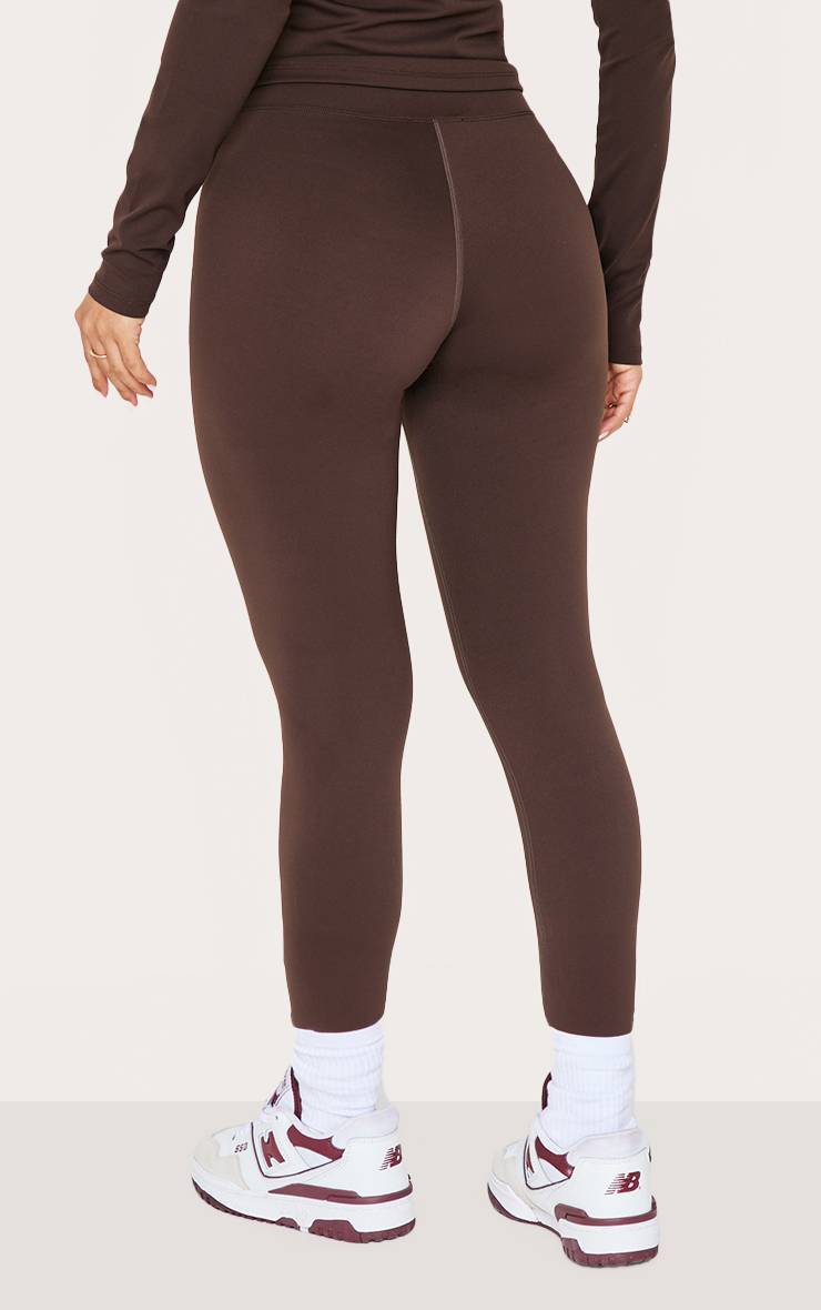 Espresso Legging De Sport Petite Taille Sculptant Avec Taille Enveloppante