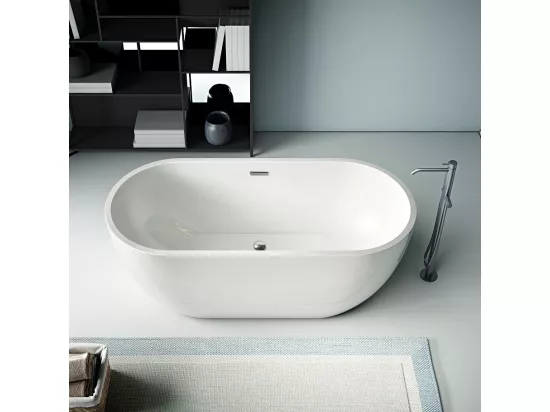 Baignoire îlot design ovale BOSTON blanche 180 cm