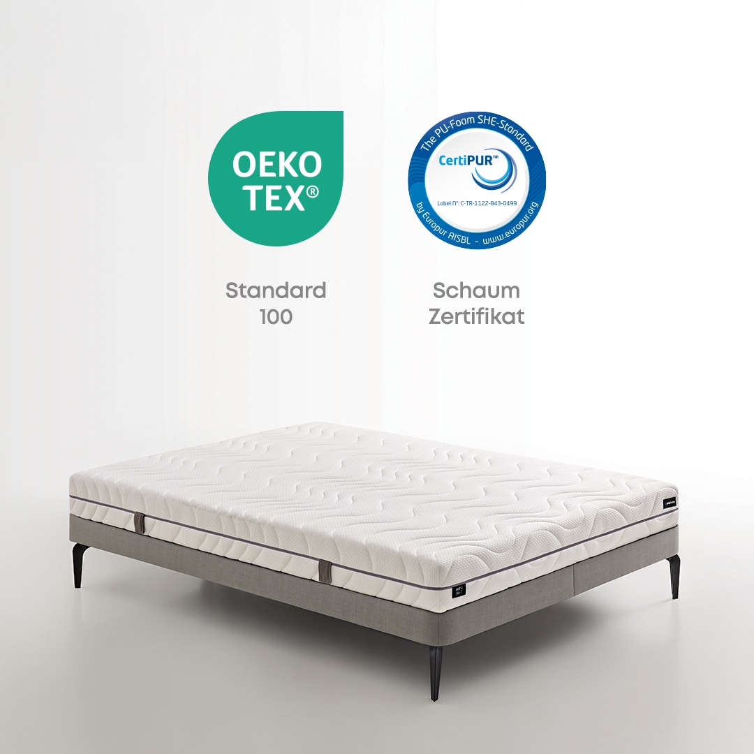 Yatas Bedding Komfortschaummatratze »Royal Comfort 7 Slim, Matratze 90x200, 140x200 cm & weitere Grössen« 18 cm hoch Raumgewicht: 28 kg/m³ 1-tlg., 1 Stk. tlg. 7-Zonen, H3, wendbar ergonomisch, atmungsaktiv
