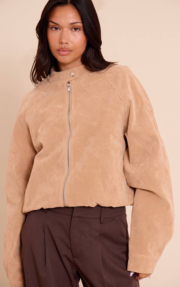 Sable Veste Col Montant En Synthétique