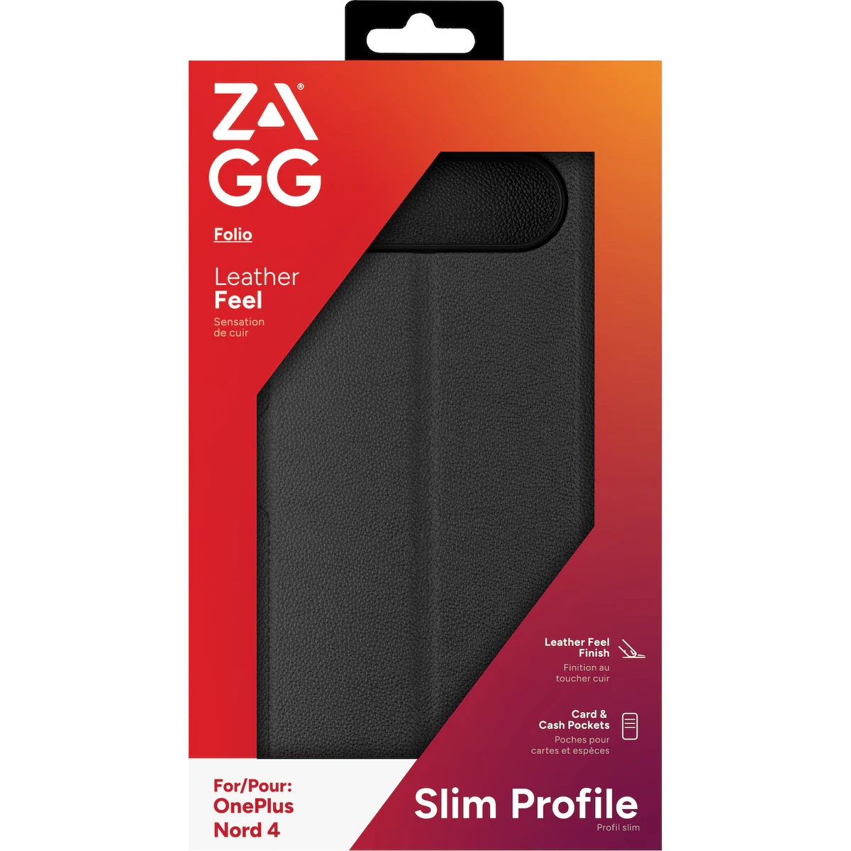 Zagg OnePlus Nord 4 lommebokdeksel (sort)