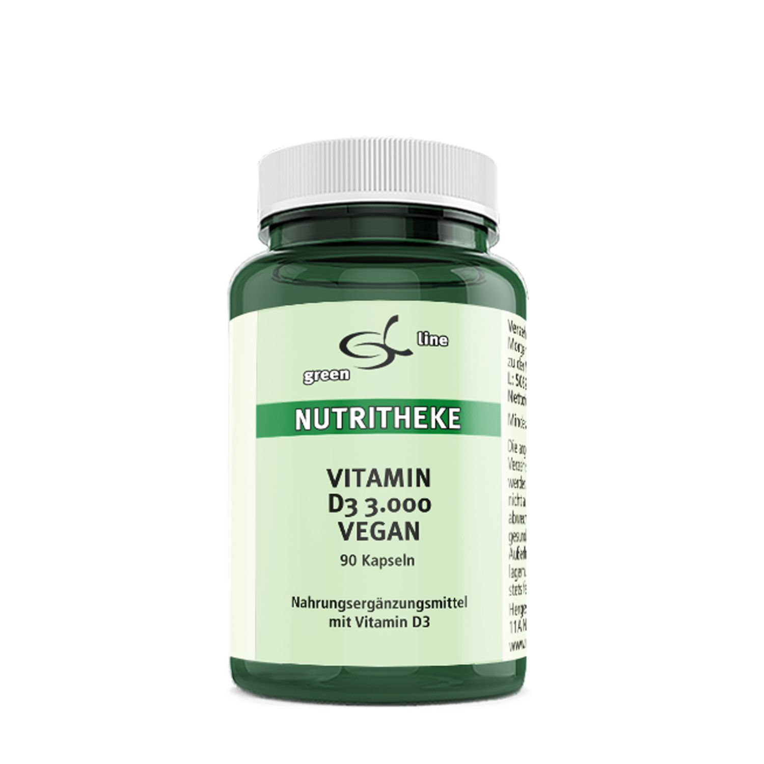 green line NUTRITHEKE Vitamin D3 3000 vegan